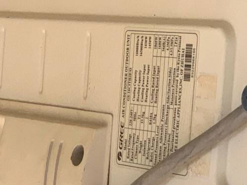 Gree AC 1.3 Ton 16000 BTU/H. Heat and Cool