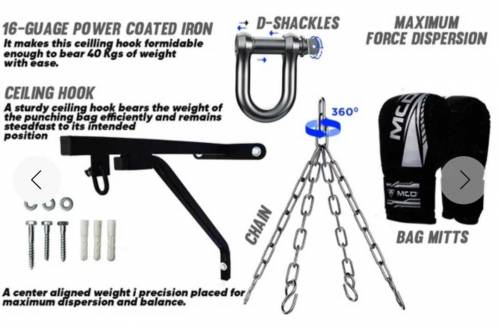 mcd punching bag black set