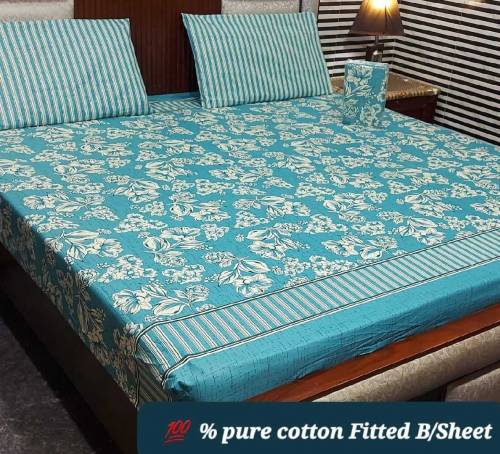 king size 3 piece pure soft cotton bed sheets