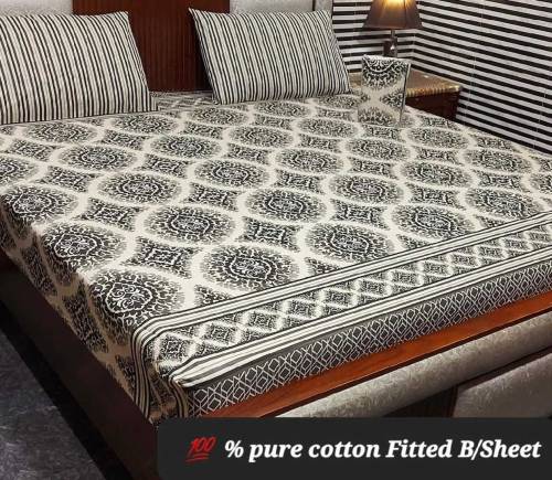 king size 3 piece pure soft cotton bed sheets