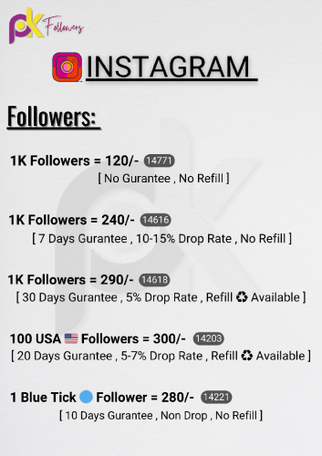 Instagram Followers/ TikTok Followers/ TikTok Likes/ Likes / YouTube 
