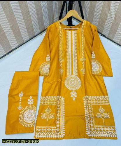 *Product Name*: 2 Pcs Women Stitched Linen Printed Suit*Product Descri