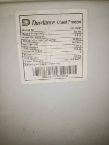 excellent condition dawalce deep freezer 
