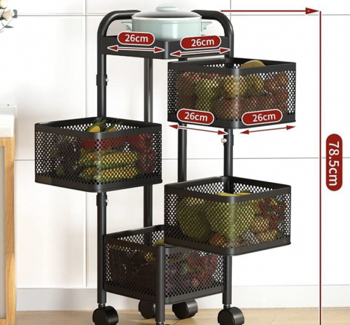 Food Storage Basket Stand