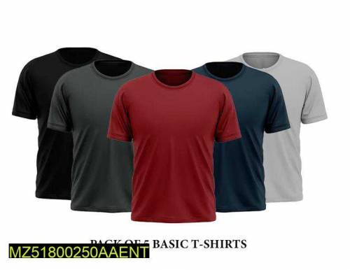 Unisex Printed T-shirt,5 PCs 