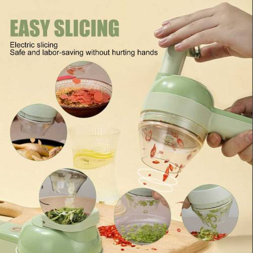 4 In 1 Portable Electric Vegetable Cutter Set Vegetable Chopper 