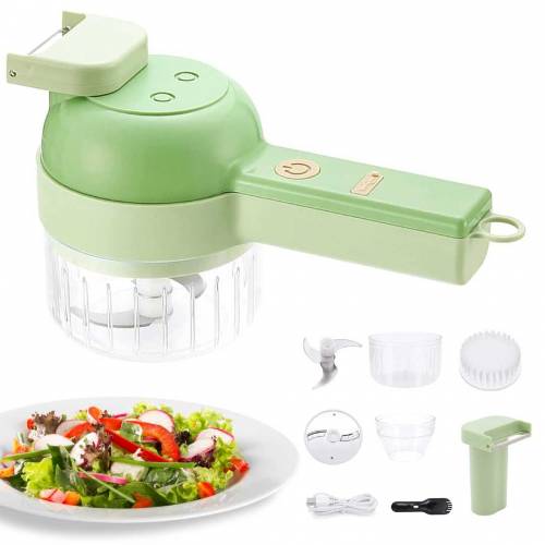 4 In 1 Portable Electric Vegetable Cutter Set Vegetable Chopper 
