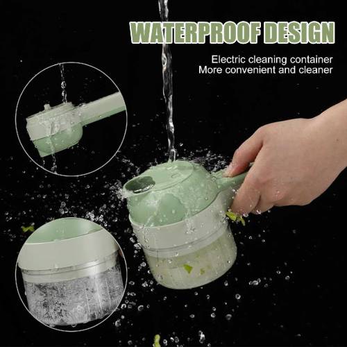 4 In 1 Portable Electric Vegetable Cutter Set Vegetable Chopper 