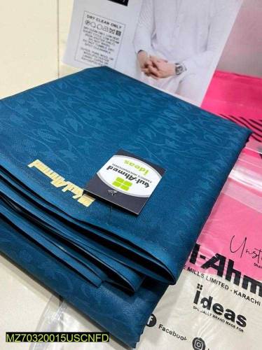 Mens cotton self print suite