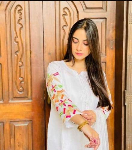 3Pcs Women Stitched Katan skill Embroidered Suit