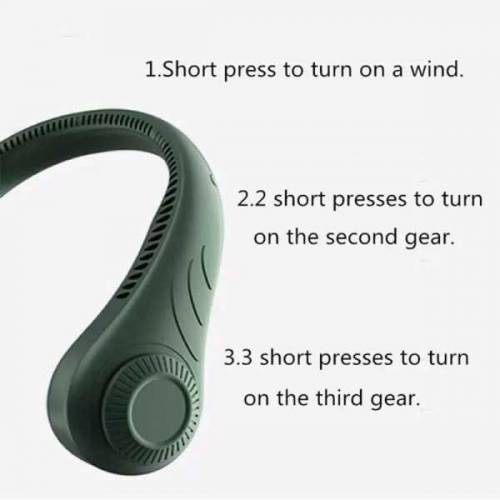 Portable Neck Fan Air Cooler & Purifier… Adjustable 3 Speed And Rechar