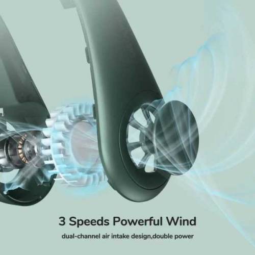 Portable Neck Fan Air Cooler & Purifier… Adjustable 3 Speed And Rechar
