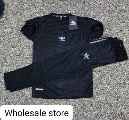  2 Pcs Dri Fit Plain Track Suit