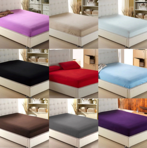1 Pc Terry Cotton Plain Mattress Cover