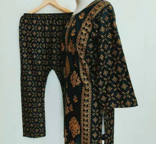 2 pcs women's Stitched lawn suit