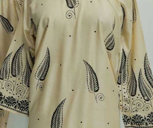 2 pcs women's Stitched lawn suit