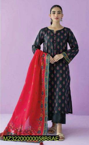 Price Drop⬇3 Pc Womens Unstitched suit...