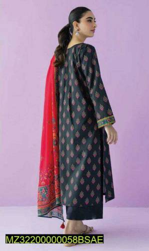 Price Drop⬇3 Pc Womens Unstitched suit...