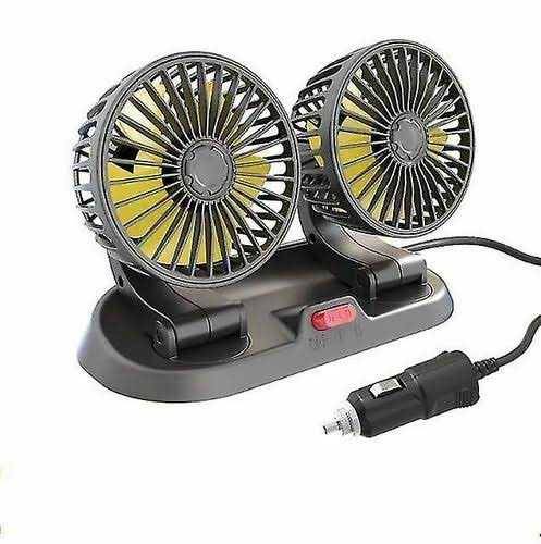 Long Neck fan for car universal 12v Doubble Headed 360 Degree Rotation