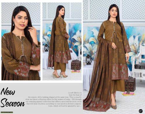 Fiza Noor Aaria _3pcs unstitched jacquard Lawn Suit 