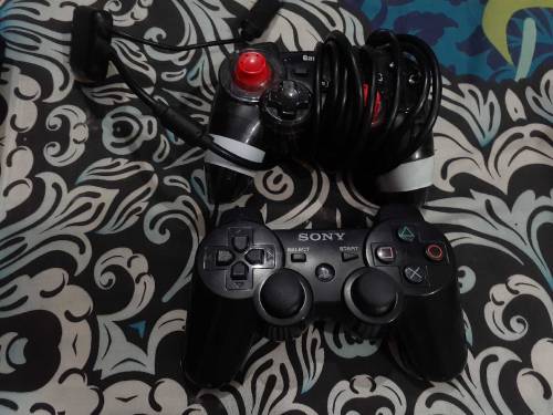 PS3 SLIM with 17 cds and 2 controller one controller is damaged but wo