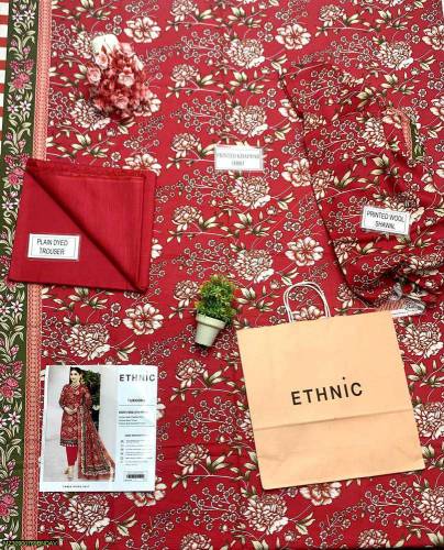 •  Fabric: Khaddar•  Shirt: Printed•  Trouser: Plain•  Dupatta: Printe