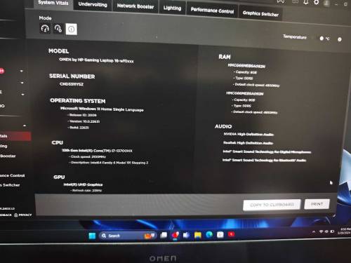 OMEN CORE I7 13 TH GENERATION GAMING LAPTOP