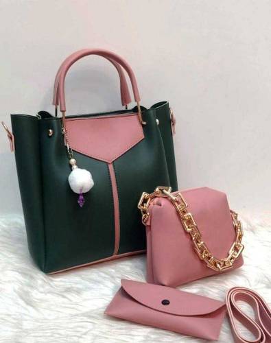 Women's PU Leather Plain Top Handle Shoulder Handbags