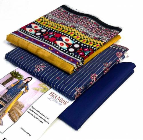 Fiza Noor 💯 Original 3pc Printed CollectionFabric Lawn