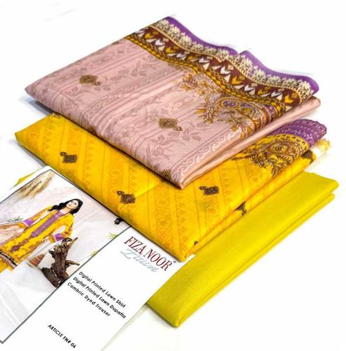 Fiza Noor 💯 Original 3pc Printed CollectionFabric Lawn