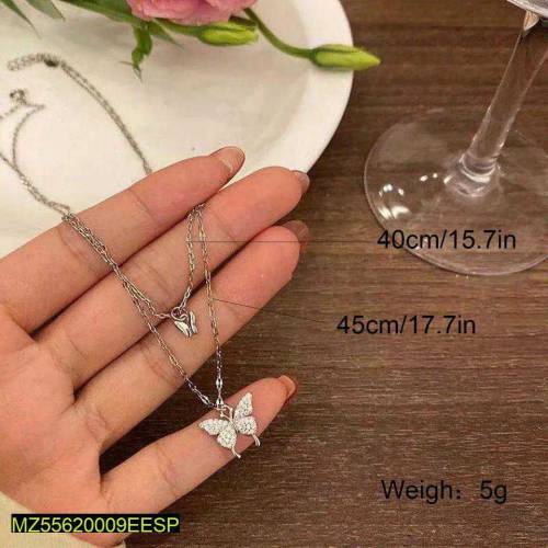 Double layer butterfly pendant 