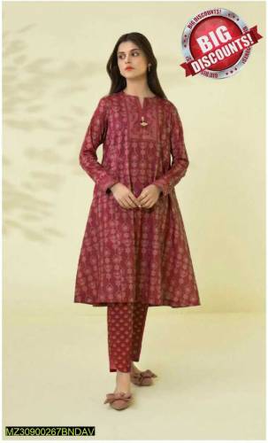 •  Fabric: Lawn•  Front: Printed•  Back: Printed•  Sleeves: Printed•  
