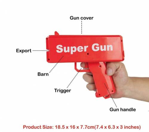 Money Toy Gun Using Wedding And Events 