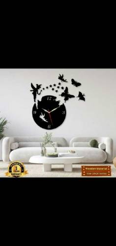 beautiful butterfly wall clock 