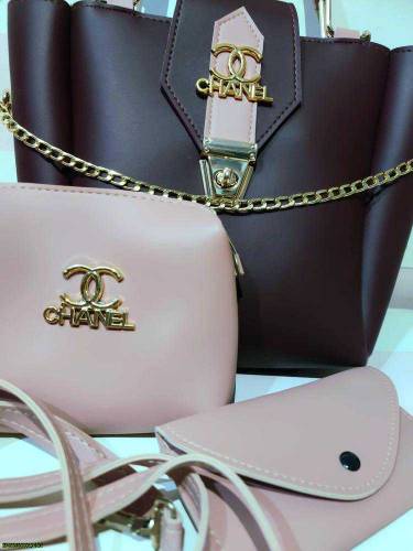 3 Pcs Soft Leather 👜 Handbags