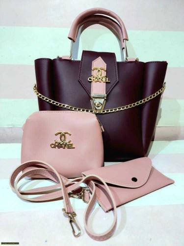3 Pcs Soft Leather 👜 Handbags