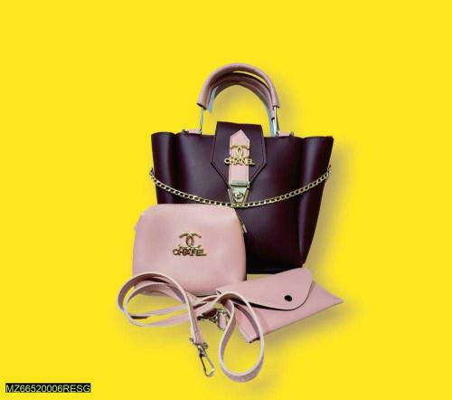 3 Pcs Soft Leather 👜 Handbags