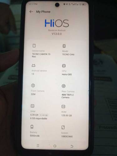 Techo camon 19 Neo