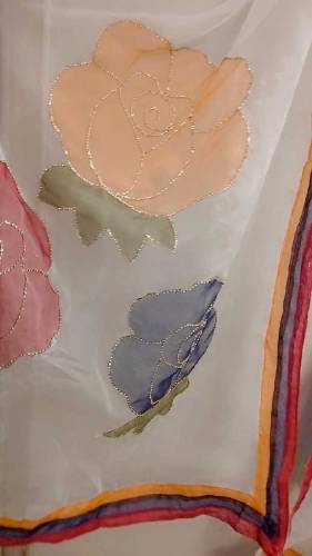 handmade organza dupatta 