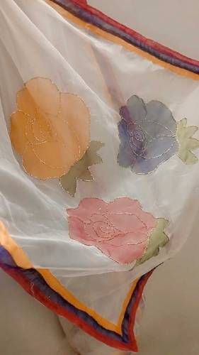 handmade organza dupatta 