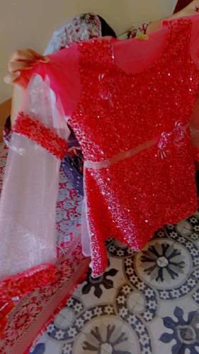 mini frock with sharara 