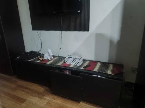 BLACK TV table drawers 