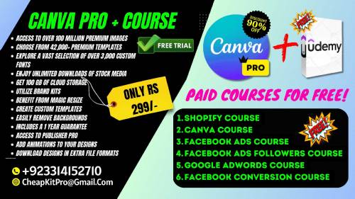 Canva Pro Lifetime & FREE Paid Course Bundle digital marketing video