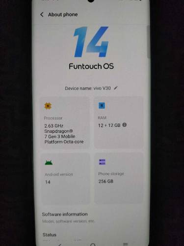 Vivo V30 (1year warrenty)waeving aqua front UV Glass Shield 07-06-2024
