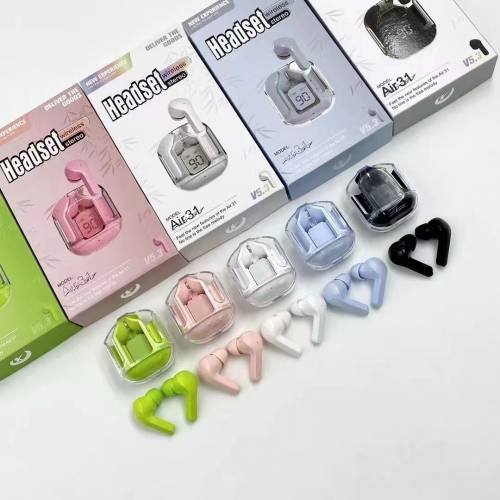 Air 31 Earbuds Wireless Crystal Transparent Body ( Random Color )