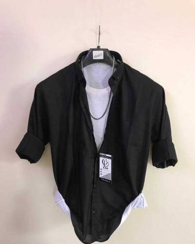 1 PC men's cotton plain polo shirt .