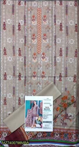 Women unstitched Lawn Embroided Suit
