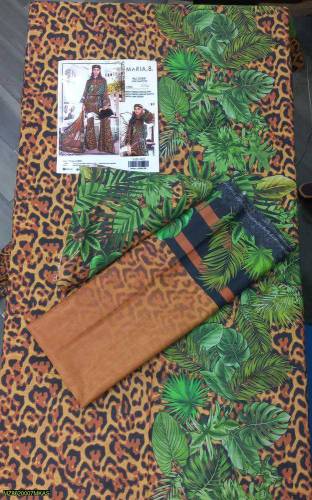 Women unstitched Lawn Embroided Suit