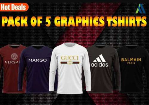 pack of 5 mens T-shirts.