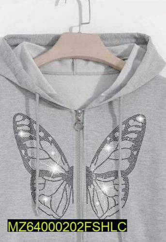 1Pcs Women Printed Hoodie Cotton 